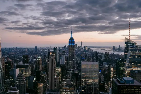 Empire State Building al tramonto